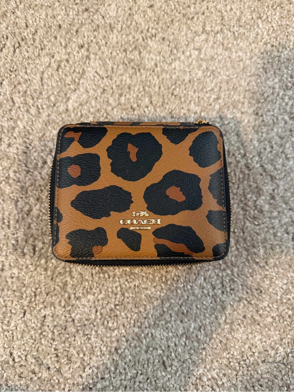 Coach Leopard Print Jewelry Organizer